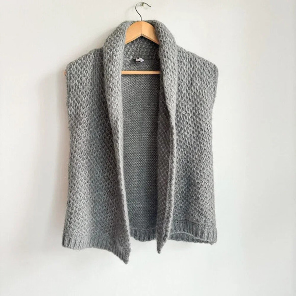 J.Jill Grey Alpaca Blend Vest S - Picture 1 of 7